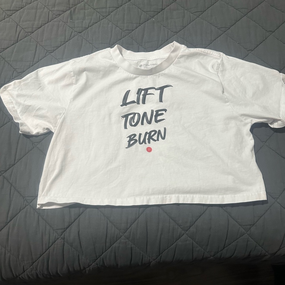 Pure Barre White Crop Top